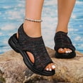 thumbnail image 5 of Rokment Women's Walking Sandals Lightweight Comfortable Mesh Cut-Out Open Toe Memory Foam Thick Sole Athletic Nursing Tennis Non Slip Work Sneakers Summer Shoes Multicolour Size 7, 5 of 7