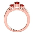 thumbnail image 4 of Red Diamond Engagement Rings For Women 1.0 Carat Natural Red Diamond (SI1-SI2) Three Stone Wedding Anniversary Ring For Women In 18K White Rose Yellow Gold, 4 of 5