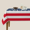 thumbnail image 4 of Red White Blue Square Tablecloth 52×52 Inch 4th of July Table Cloth Patriotic Small Square Tablecloths Indoor Outdoor Washable Wrinkle Free Stain Resistant Waterproof Fabric Table Cover, 4 of 6