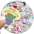 thumbnail image 2 of Pegatinas con cita motivacional, 100 unidades, coloridas palabras positivas, 2 of 2