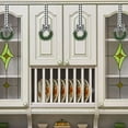 thumbnail image 3 of 12 coronas navideñas para gabinetes de cocina con cinta, mini coronas navideñas, pequeñas coronas de cocina con bayas y lazos, coronas verdes para ventanas y puertas, 3 of 3