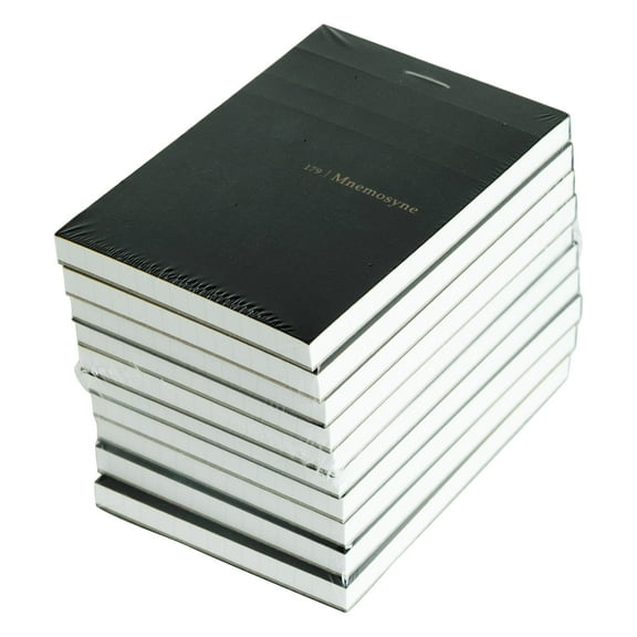 A7 Memo Mnemosyne Graph Writing Pad Stapled Glued 65 Sheets 10 Pack