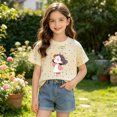thumbnail image 4 of Asxite Toddler Girls Tshirt Print Short Sleeve Crew Neck Casual Breathable Summer Tops 1-12Y, 4 of 6