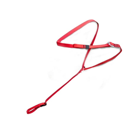 

unbranded Climbing Harness Chest Strap Ascender Belt Fixator Simple Lifting Fixators Fixing Accessory Caving Equipment for Outdoor Sport Red