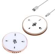 USB Conference Microphone with Speaker, Dual Channel Omnidirectional Speakerphone Computer Mic with 360 ° Voice Pickup