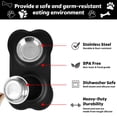 thumbnail image 4 of Cuencos de comida para perros AsFrost de acero inoxidable con tapete antiderrames de 350 ml, 4 of 7