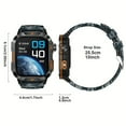 thumbnail image 2 of Outdoor smart watch, wireless calling, sports watch, compass, altimeter, barometer, LED flashlight, IP68, pedometer, fitness tracker, multimedia information viewing, weather 100+ sports modes,, 2 of 16