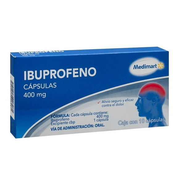 Ibuprofeno Medimart 400 mg 10 cápsulas en gel