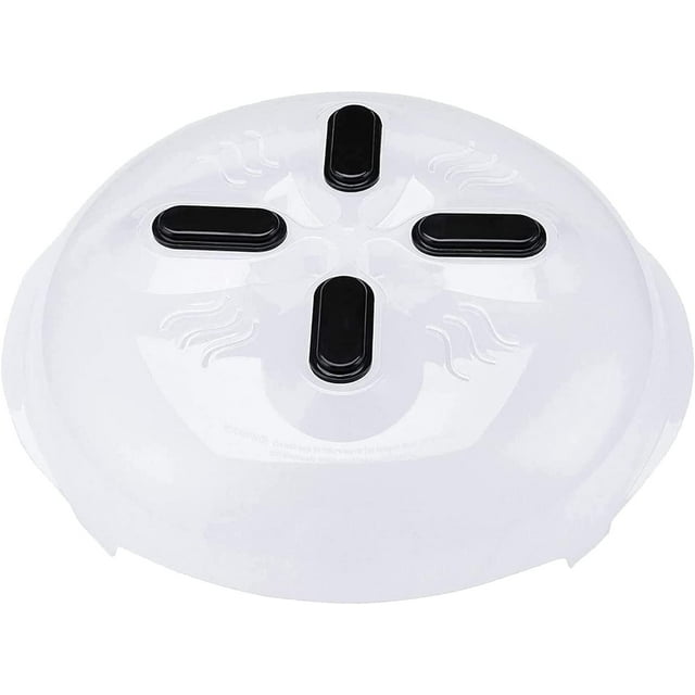 Fawoonu Protection Magnétique contre les Éclaboussures au Micro-Ondes avec Couvercle Rabattable, Matériau ABS Transparent, 12.8x11.6x3.1 Pouces, Lavable au Lave-Vaisselle et Sans BPA, Compatible avec la Plupart des Assiettes et Bols