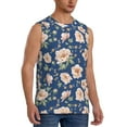 thumbnail image 2 of Uemuo Flower Pattern Men's Sleeveless T-Shirt,Muscle Athletic Tank Top, Moisture-wicking Quick-dry Breathable Classic Tee Top for Gym Run Outdoor Sports-3X-Large, 2 of 8