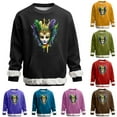 thumbnail image 1 of RKSTN Carnival Party Sweatshirts for Men Oversized Crew Neck Carnival Graphic Print Versatile Fleece Sweatshirt Mens Casual Round Neck Relaxed Fits Comfy Pullover Sweatshirt Top Fall Winter Clothes, 1 of 7