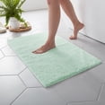 thumbnail image 1 of Alfombra de baño Martha Stewart Drylon de microfibra Aqua 21 x 34 cm, 1 of 4