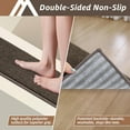 thumbnail image 3 of Stair Treads Non-Slip Carpet Stair Treads for Wooden Steps, Indoor Stair-Runner Rugs for Kids Elders & Pets 28"x9" (4Pc, Brown), 3 of 14