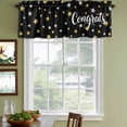 thumbnail image 4 of 2 Pack Valances for Windows, Black Graduation Window Valances for Living Room/Bedroom/Bathroom, Stars Modern Art Light Filtering Kitchen Curtain Valance Window Treatment 60"W x18" L, 4 of 9