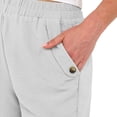 thumbnail image 5 of ClodeEU Women's Solid Color Elastic Waist Shorts with Pockets , Casual Summer Short White,Women's Plus XL, 5 of 5