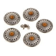 thumbnail image 2 of veasfak 5pcs Premium Alloy Flower Turquoise Round Button Rivets 30mm - Orange, 2 of 7