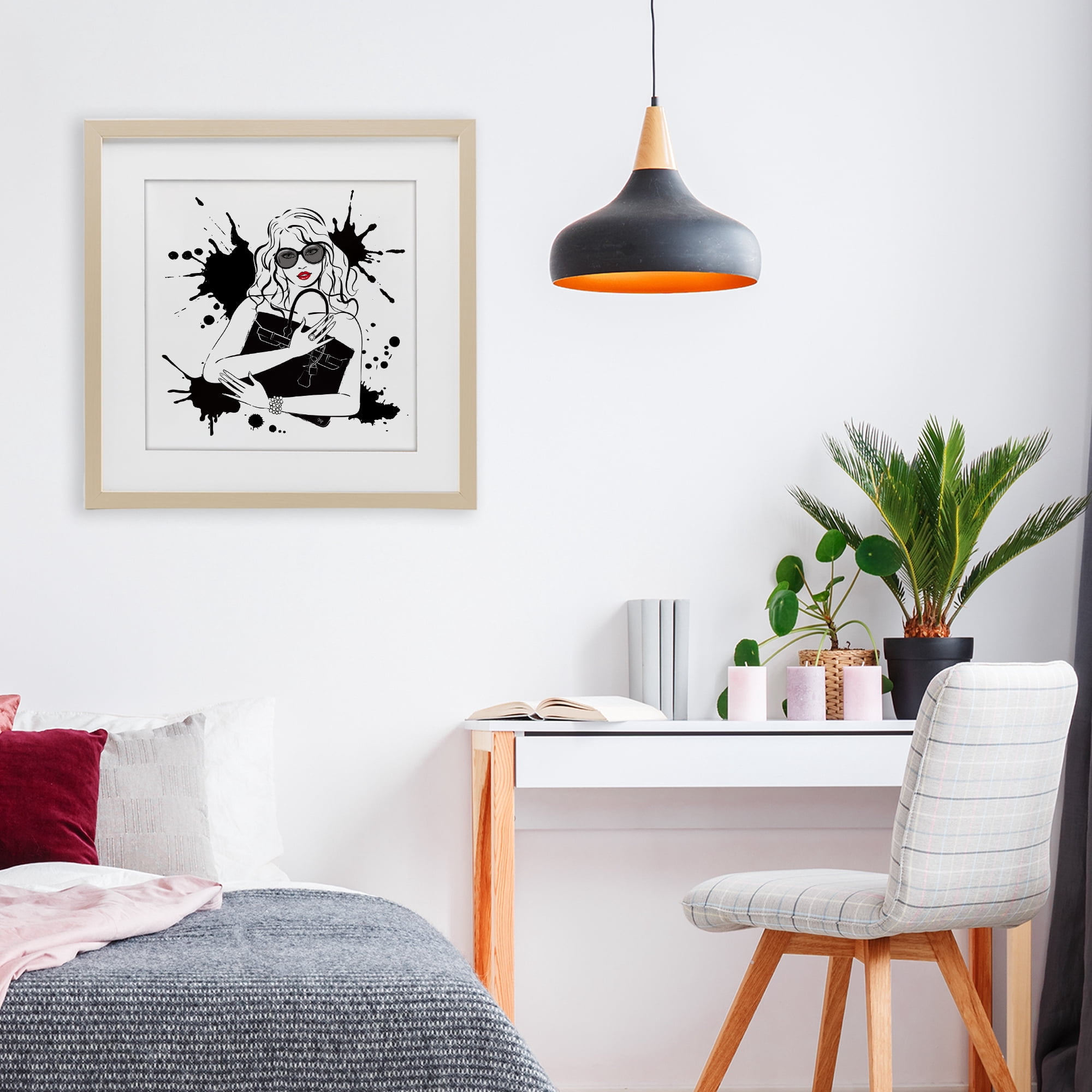 Stupell Industries Black Bag Elegance & Glamour Birch Framed Print Under Glass, design by Martina Pavlova
