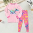 thumbnail image 2 of HFHAPW Toddler Girl Boys Kids Pajamas Funny Graphic Pjs Long Sleeve Snug fit 2pcs Jammies, 2 of 5