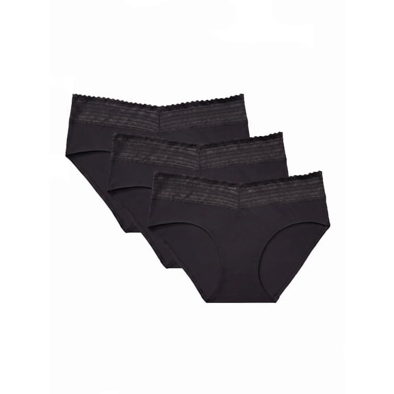 Warners Blissful Benefits Women's Dig-Free Micro Lace Hipster 3-Pack, Sizes S-3XL