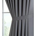 thumbnail image 4 of DecoSource - 2 Wall-to-Wall Blackout Grommet Curtains Panels - 99 Inch Long with Tiebacks - Total Size 216 Inch Wide 108 Each Panel - Solid Thermal Insulated 108" x 99", Light Grey, 4 of 6