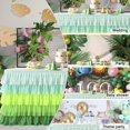 thumbnail image 3 of Falda de mesa Besutolife, tutú con volantes, 76 x 183 cm, color verde, 3 of 9