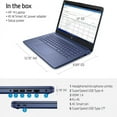 thumbnail image 2 of HP 14 Business Laptop, 14" HD Display, Intel Quad-Core N4120 Processor, 8GB RAM, 64GB eMMC, Wi-Fi, HDMI, Webcam, Windows 11, Blue, 2 of 8