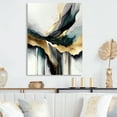 thumbnail image 2 of Designart Abstract Geode Marble White And Gold IV Canvas Wall Art, 2 of 5