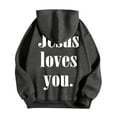 thumbnail image 3 of Jesus Loves You Hoodies for Men 2025 Christian Hooded Sweatshirt with Pockets Jesus Hoodie Pullover Hoody Mens Hoodies, 3 of 6