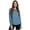 Blue, variant on Womens Long Sleeve Leopard Print Button Down Shirts Casual Business Dressy Blouses Fall Clothes Pink M