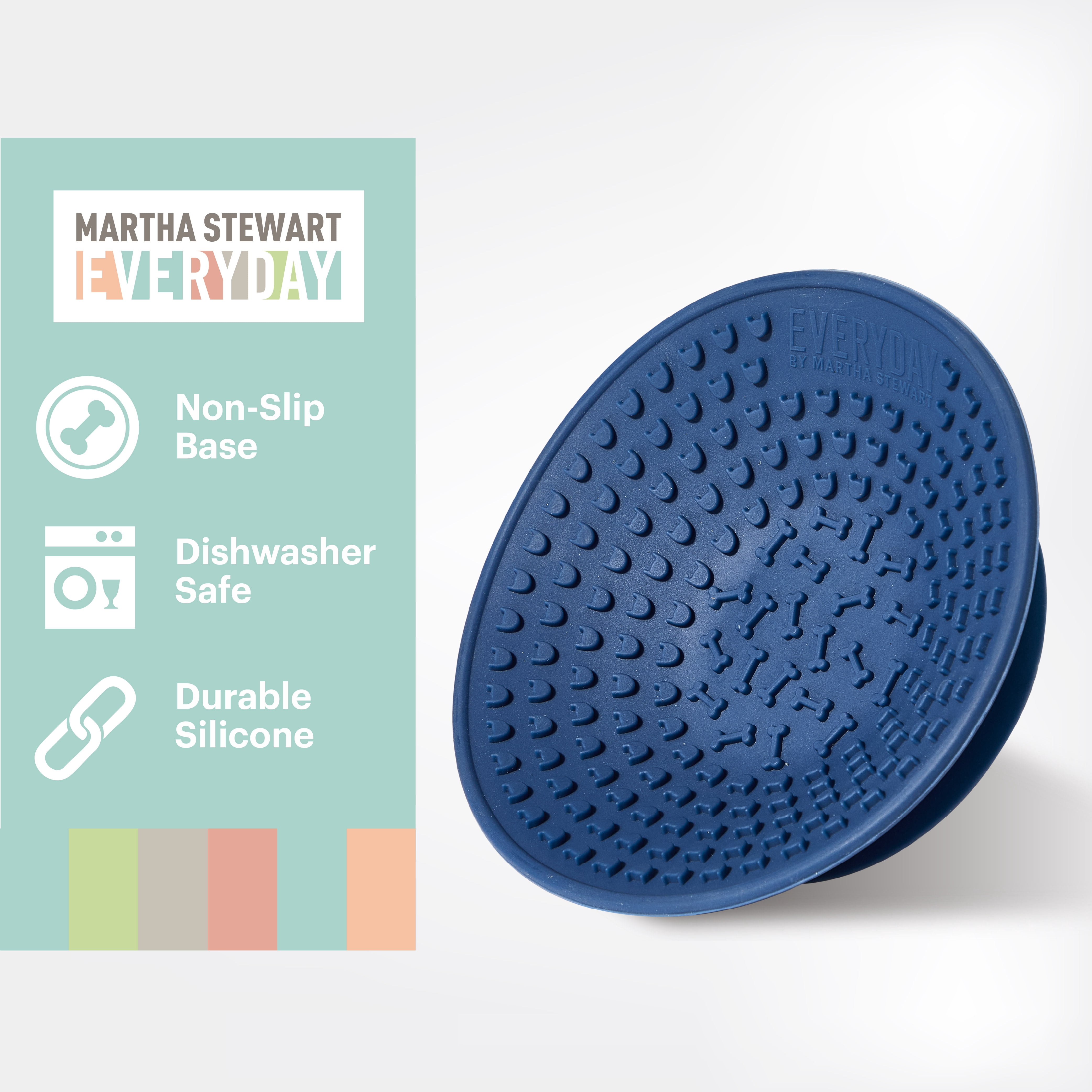 Martha Stewart Navy Occupy Lick Dog Bowl - Slow Feeder