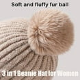 thumbnail image 5 of Winter Hats for Women Cold Weather, Women’s Thermal Knit Hood – Fleece-Lined Winter Hat, Neck Warmer & Face Cover Combo(Black*1pc), 5 of 6