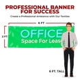 thumbnail image 2 of Office Space For Lease Large Banners and Signs for Outdoor by DreamController-Polyester Banner with 4 Holes for Easy Hang Indoor & Outdoor|6x2 Feet HD Banner to Promote Real Estate Business| Made, 2 of 6