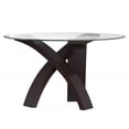 thumbnail image 2 of Furniture of America Modern Glass 5-Piece Round Top Dining Set, Black, 2 of 5