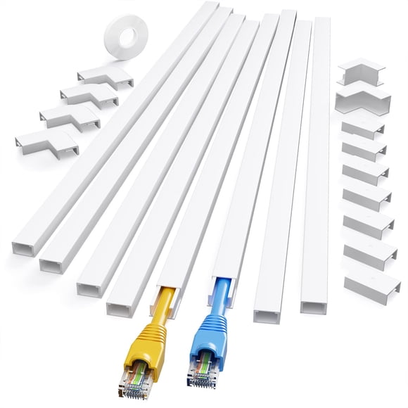 Kit de gestión de cables Cord Hider Yecaye CMC03 para 3,17 m, color blanco