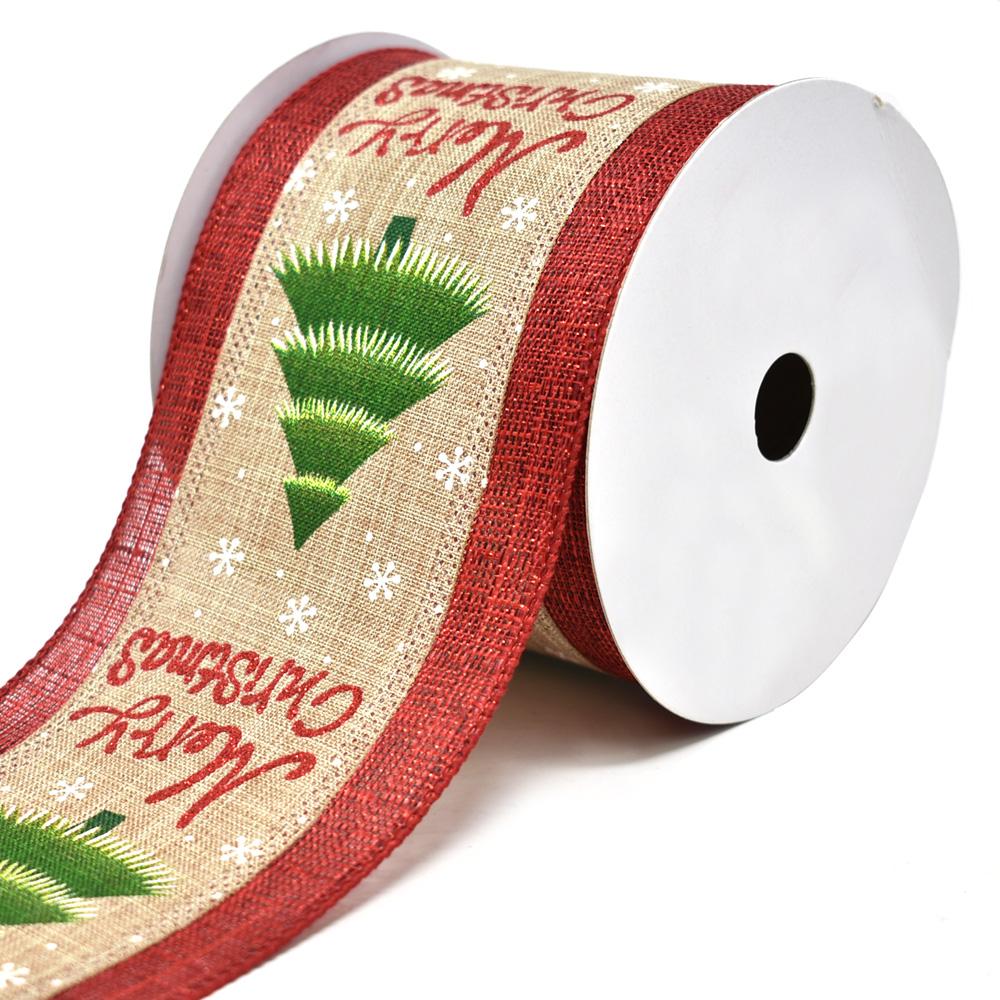 Evergreen Wired Christmas Ribbon, 4-Inch, 10-Yard - Walmart.com - Walmart.com