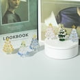 thumbnail image 3 of Bewildely Mini árbol de Navidad de cristal, textura compacta y transparente, ideal para manualidades y decoraciones. Decoración Polvo de jade, 3 of 6