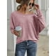 thumbnail image 2 of Camiseta de manga larga con cuello redondo para mujer, Jersey holgado informal elegante, Tops sólidos, ropa para viajar, primavera y otoño, 2022, 2 of 4