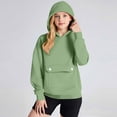 thumbnail image 2 of Kids Hoodies for Girls Kids Green Hoodie Long Sleeve Pullover Hoodie Sweatshirt Warm Fall Winter Clothes Little Girls Clothes Size 9-10 Years, 2 of 5