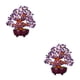 thumbnail image 2 of Wosthever Mini Crystal Money Tree Bonsai Style Purple Tree Home Office Decor Shui Feng Tipo 1 2Conjunto, 2 of 6