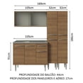 thumbnail image 3 of Madesa Gabinete de Cocina Integral Compacta 169 cm con Fregadero Emilly Rustic 11, 3 of 11