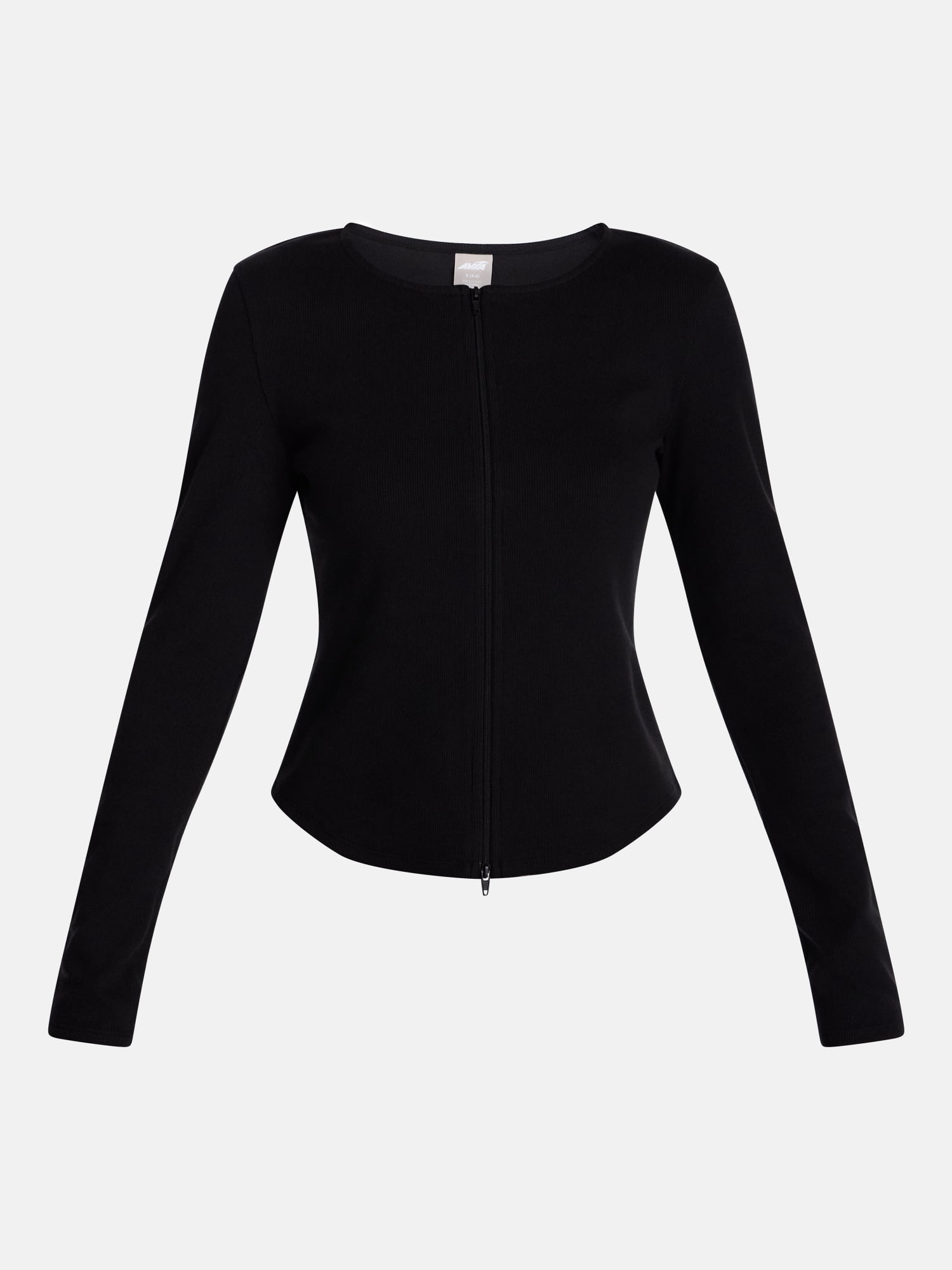 Avia Women's Ribbed Zip Front Cardigan with Long Sleeves, Sizes XS-XXXL