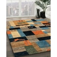 thumbnail image 3 of Ahgly Company Machine Washable Indoor Rectangle Abstract Dark Brown Area Rugs, 7' x 10', 3 of 7