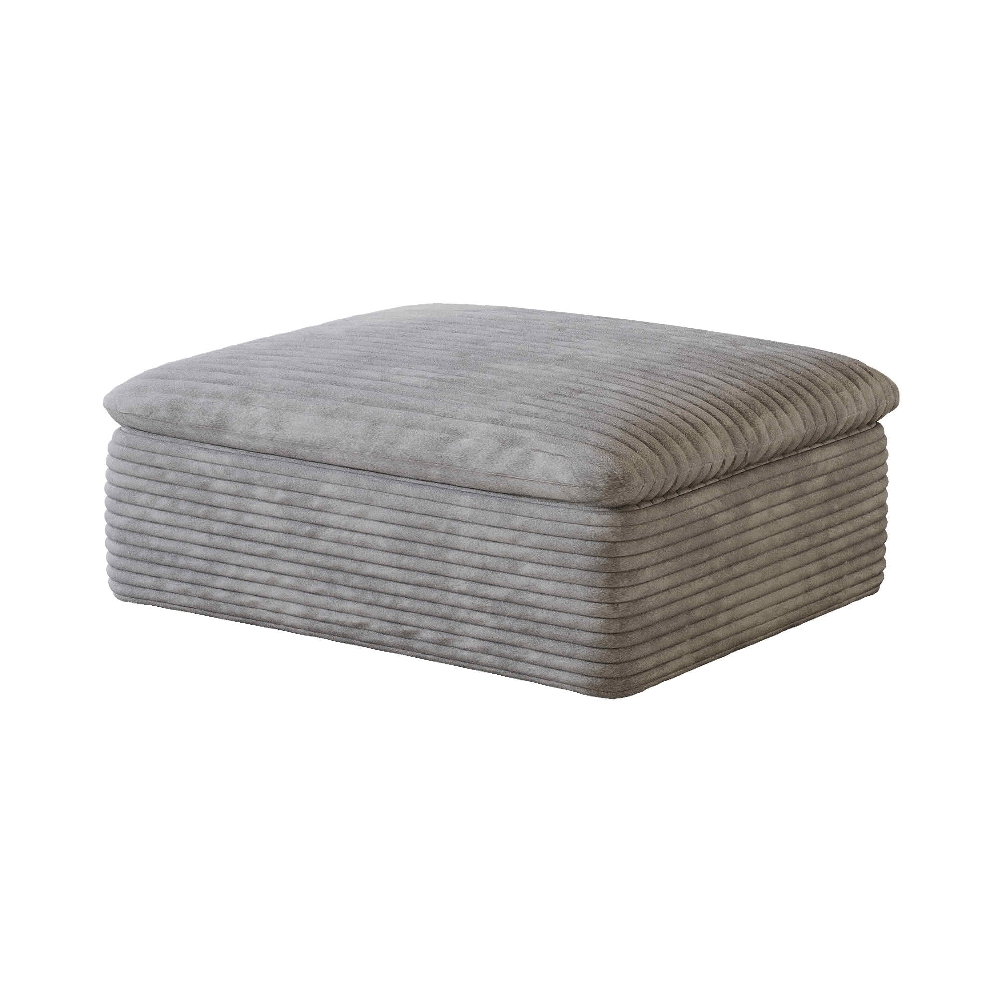 MAYEERTY Modular Ottoman, Fabric Upholstered Pure Sponge Ottoman Footrest with Plush Cotton Filling, 35.5" x 27.6" x 16.5" for Living Room