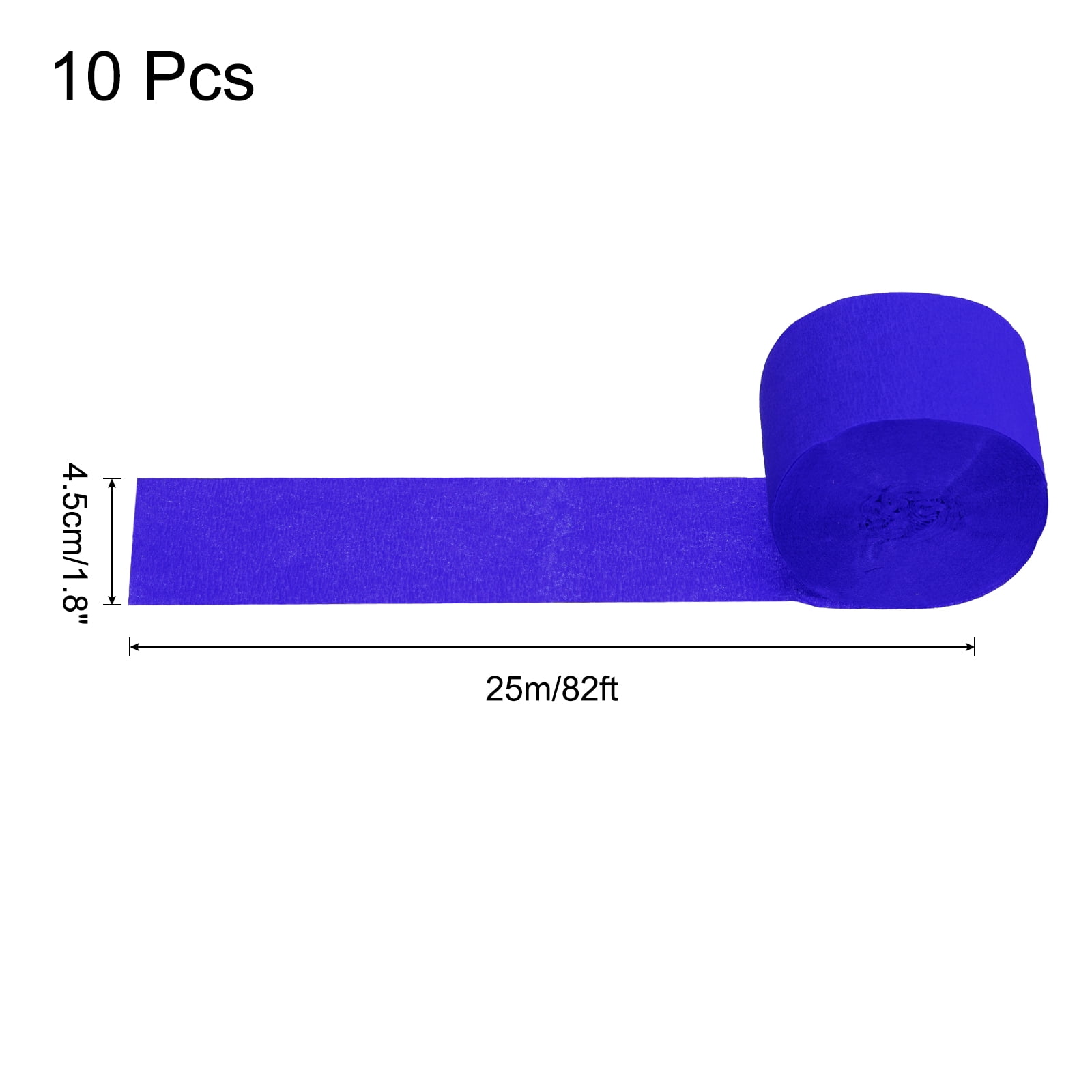 Unique Bargains 10Pcs Crepe Paper Streamers for Party Dark Blue 1.8in x 82ft