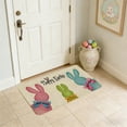 thumbnail image 1 of HCBY Easter Bunny Print Absorbent Doormat - Multi-functional Oil and Stain-Resistant Household Floor Mat for Home Decor, 1 of 6