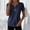 A_ Navy, variant on Women's Summer Fashion Pullover Short Sleeve Top with Zipper, Casual Lightweight Daily Wear Blouse Black XL