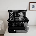 thumbnail image 4 of Basketball Comforter&nbsp;Set Twin Size Basketball Court Bedding Set,Black White Sports Themed Bed Comforter&nbsp;Sets Ball Gaming Quilt Bed Set Room Decor with 1 Pillowcase, 4 of 6