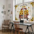 thumbnail image 5 of Sunflower Truck Kitchen Curtains 45 Inch Length, Summer Botanical Elegant Pastoral Floral Tiers Curtains for Bathroom Bedroom Cafe, Light Filtering Small Window Treatment Drapes 2 Panels 42"Wx45"L, 5 of 8