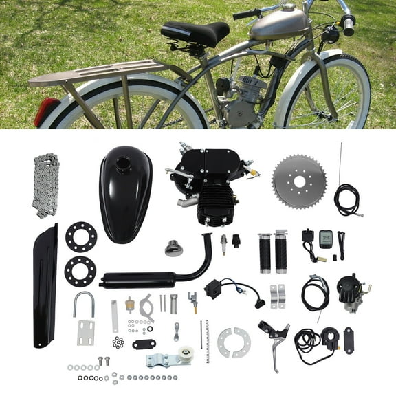 80cc 2-Stroke Bicycle Motor Engine Kit, High-Speed Conversion for Bikes, Complete Accessories, Fuel-Efficient, Easy Installation, for 26-inch  Bicycles
