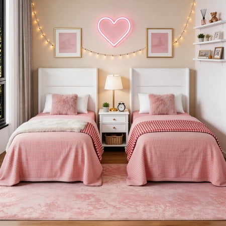 Set of 2 Twin Size Bed Frame with Wingback Headboard, Velvet Upholstered Platform Bed frame with Wood Slats, No Box Spring Needed, Easy Assembly
